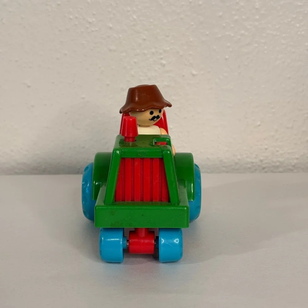 Vintage Tractor Toy Kids OS Green Good Hong Kong No 7800 Farmer Figure Set